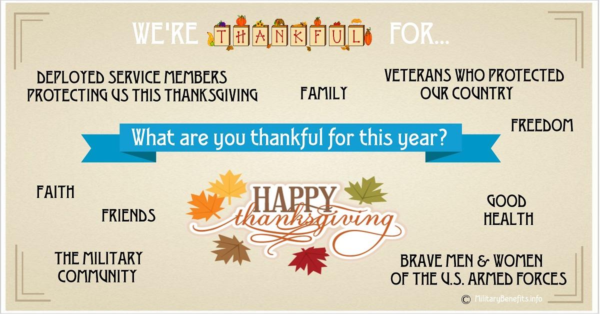 Thanksgiving Thankful for Service memebers